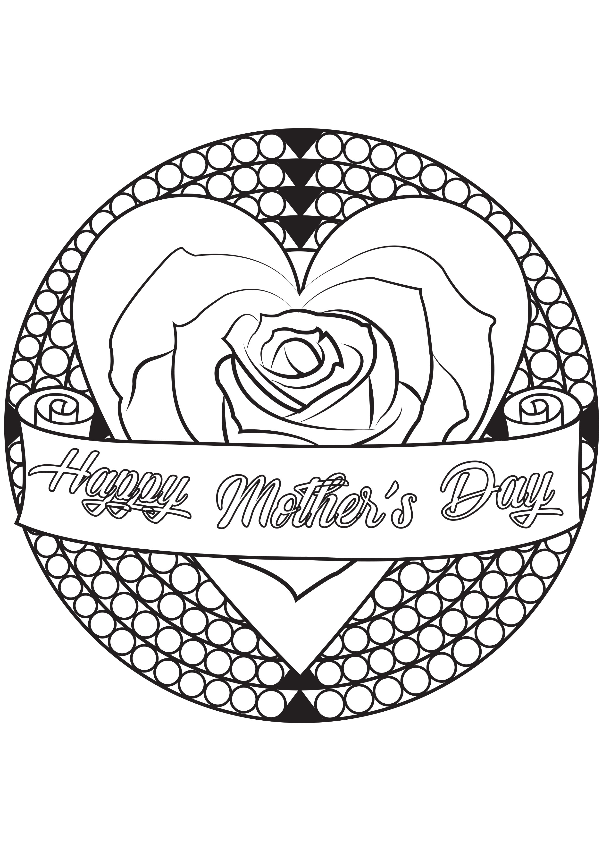 Coloring page special mother's day !, Artist : Allan