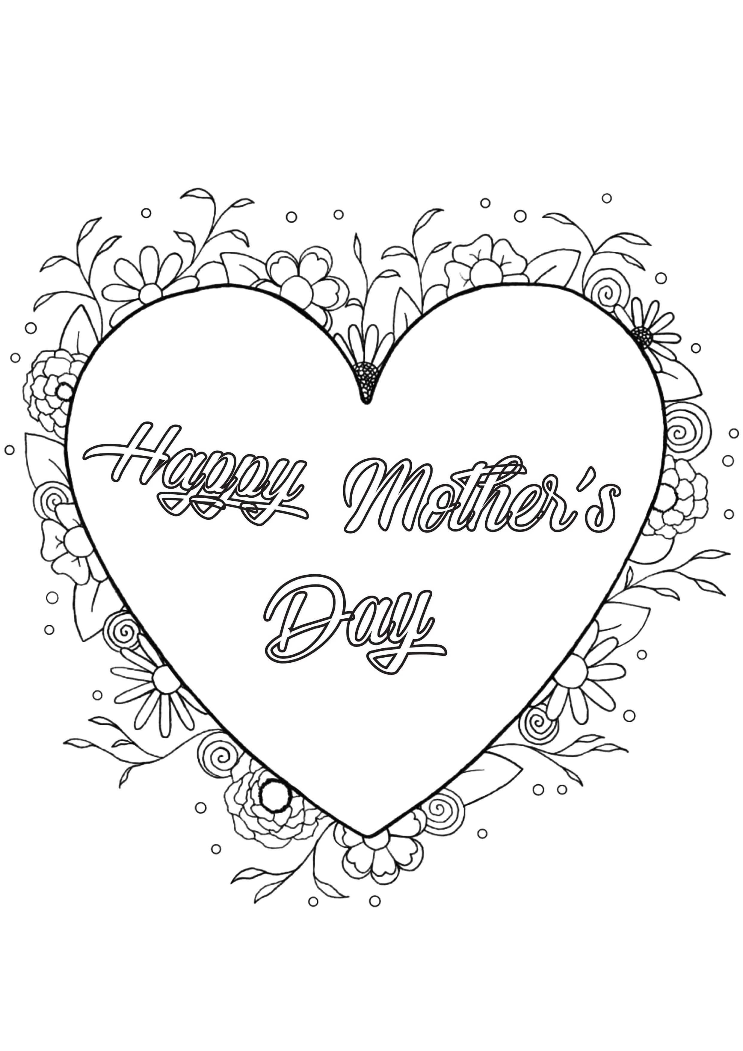 coloring page mother s day by louise