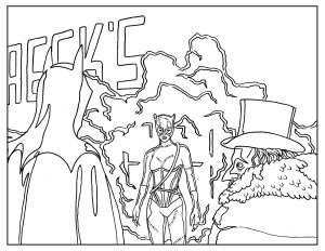 Printable Movie Coloring Page for adults : Batman-Returns-Adult-Book-Page