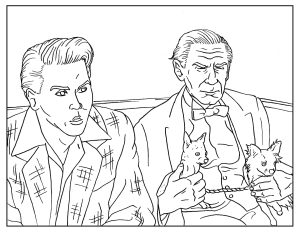 Printable Movie Coloring Page for adults : Ed-Wood-Adult-Book-Page