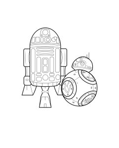 Coloring page adult bb8 r2d2 by allan