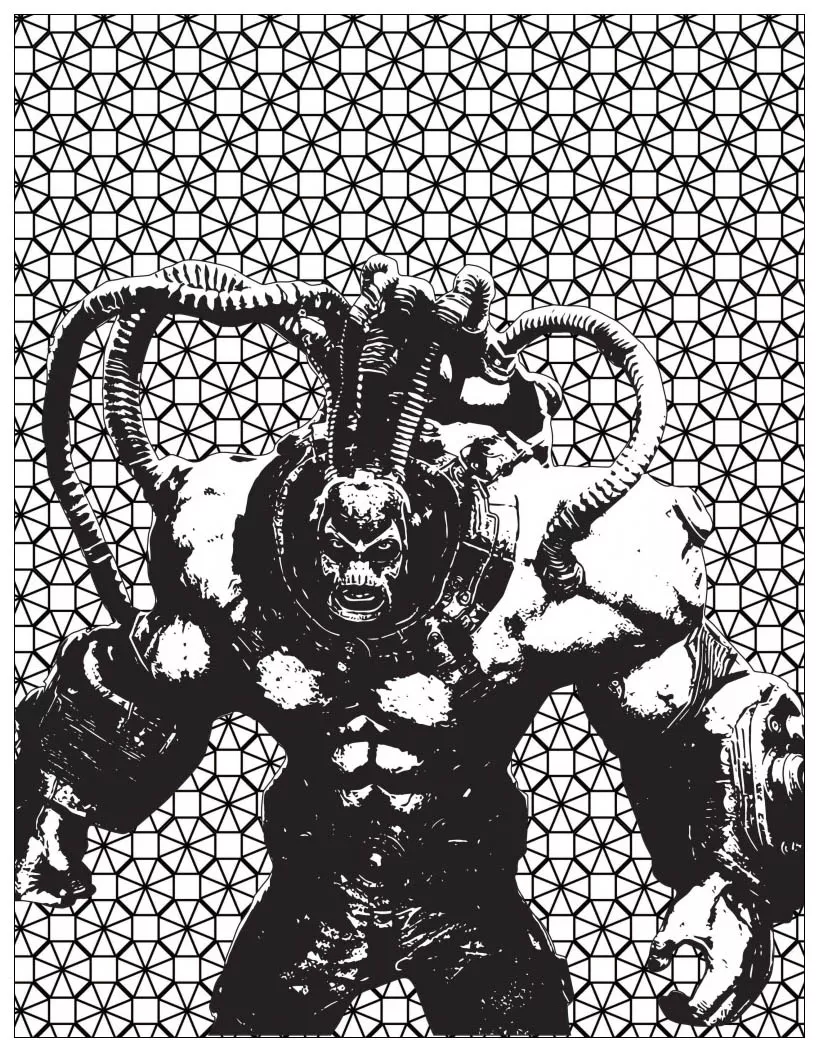 Bane (Printable Movie Coloring Page for adults)