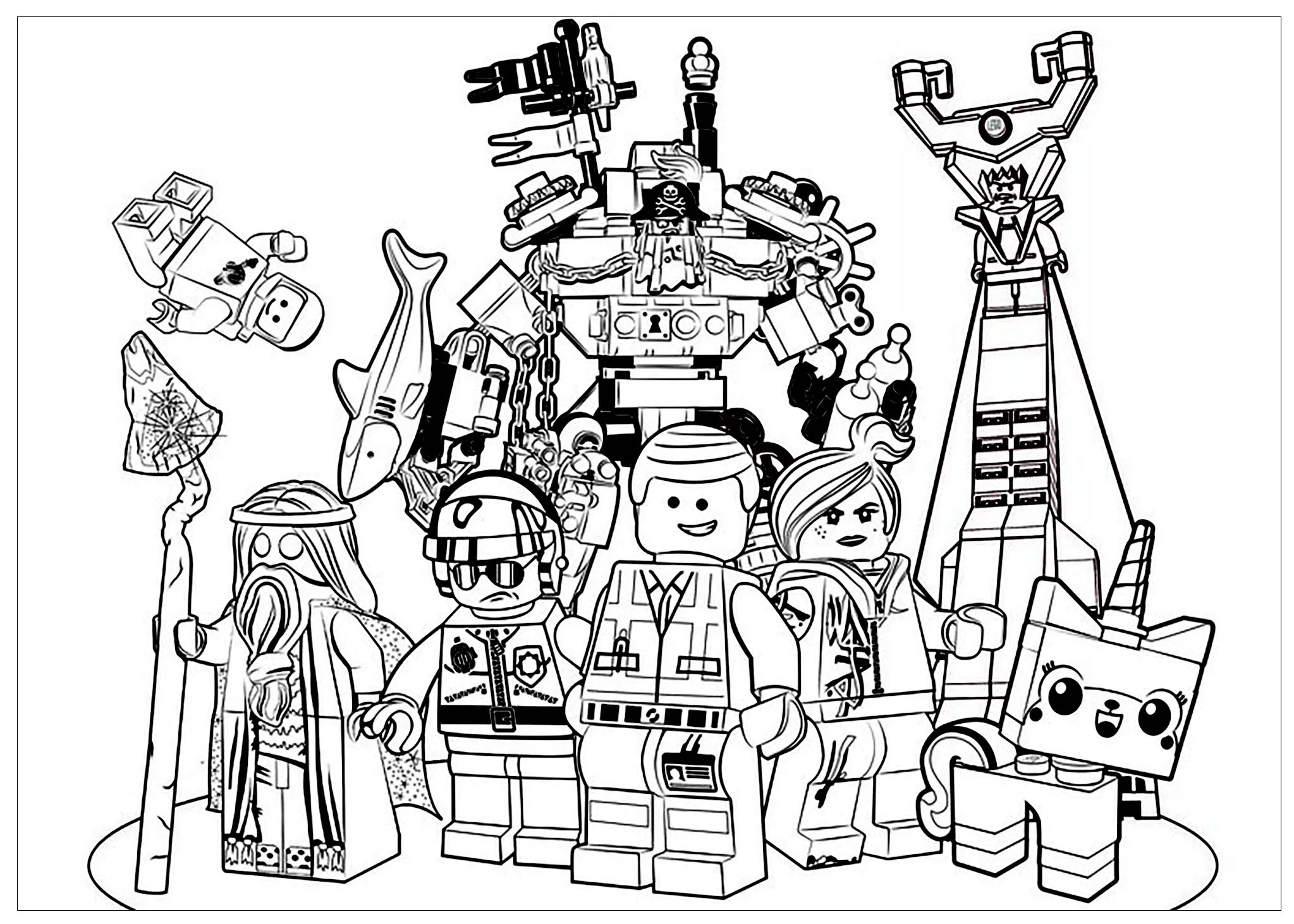 Lego Movie (Printable Images tagged "lego" Coloring Page for adults)