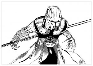 Coloring page star wars sith