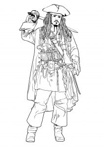 Coloring jack sparrow