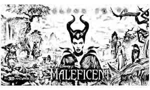 Maleficient Movie poster with all the characters (Coloring Page)
