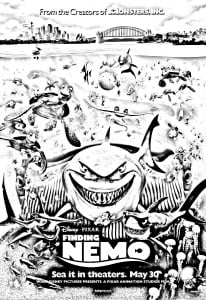 Finding Nemo ! Remember this superb film by Disney / Pixar ! (Movie Coloring Page)