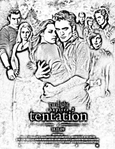 Tentation, volume two of Twilight (Movie Coloring Page)