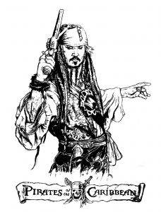 Coloring page pirates of the caribbean