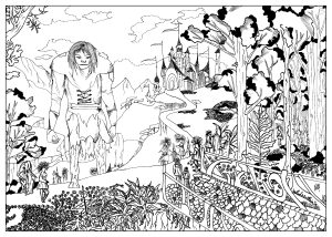 Coloring page adult Coloring terabithia by valentin