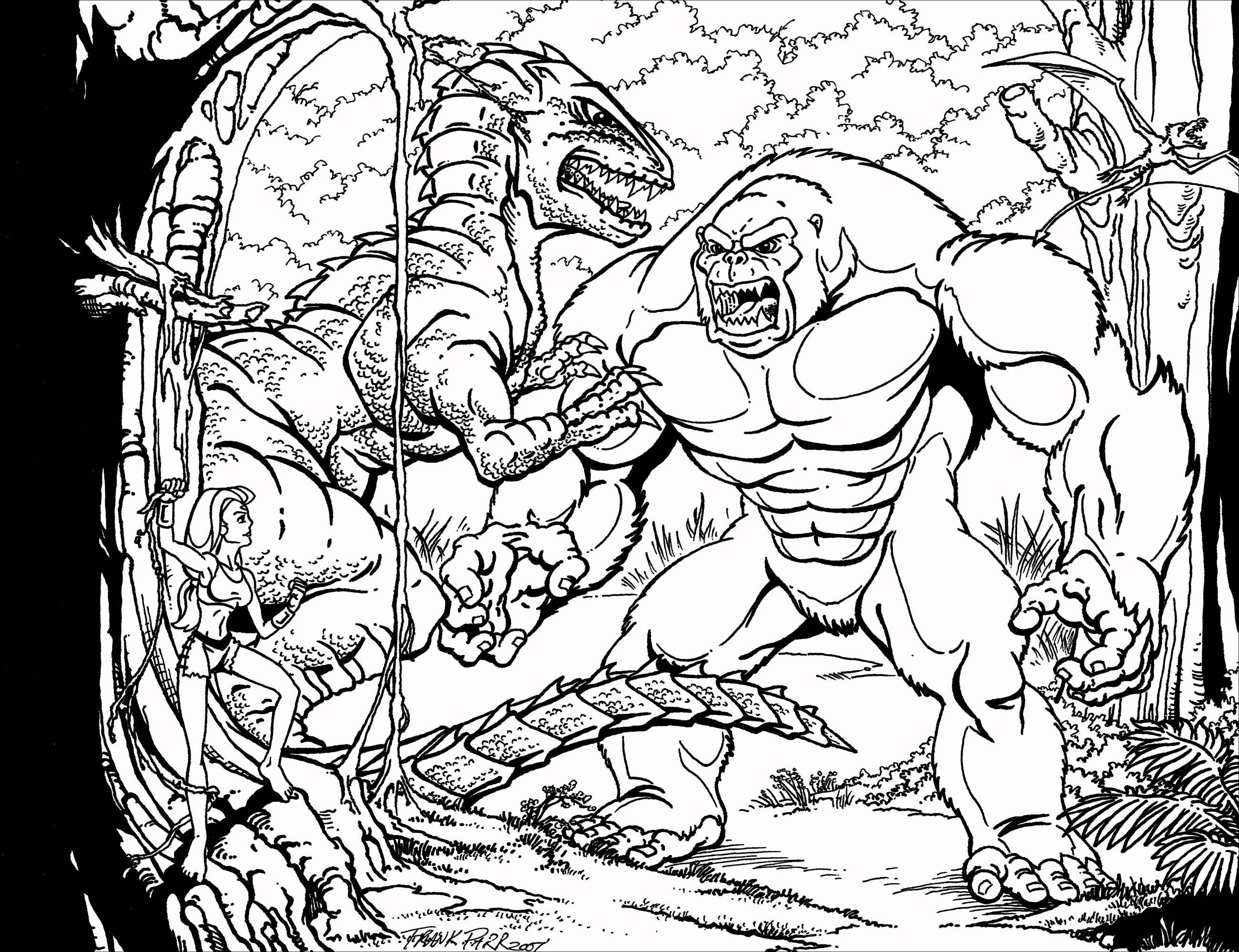 What a big fight! Color it to support your favorite !, Artist : Frank Parr