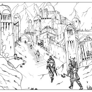 coloring page adult coloring elder scroll by valentin