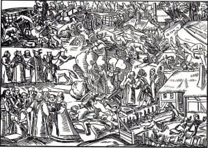 Engraving Depicting A Witch Sabbath Scene