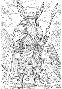 Odin, the nordic god of wisdom and war
