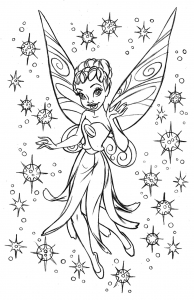 Coloring page fairy tinckerbell