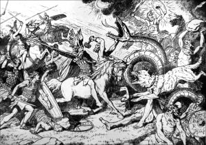 Ragnarok, the Vikings (Myths & legends Coloring Page)