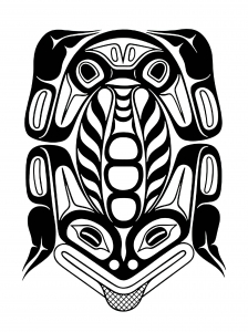 Coloring art northwest coastal people northern frog