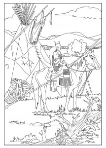 coloring-page-adults-native-american-celine