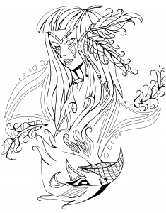 Savage spirit (Native American Coloring Page)