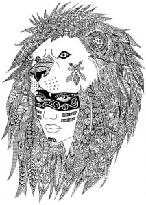 Coloring page native american