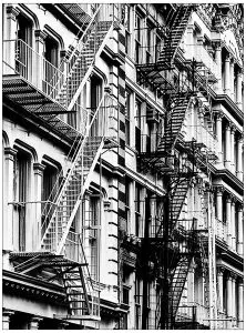 Typical new york stairs in china town