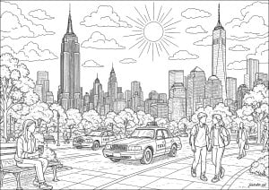 Manhattan urban panorama