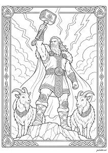 Thor wielding Mjölnir