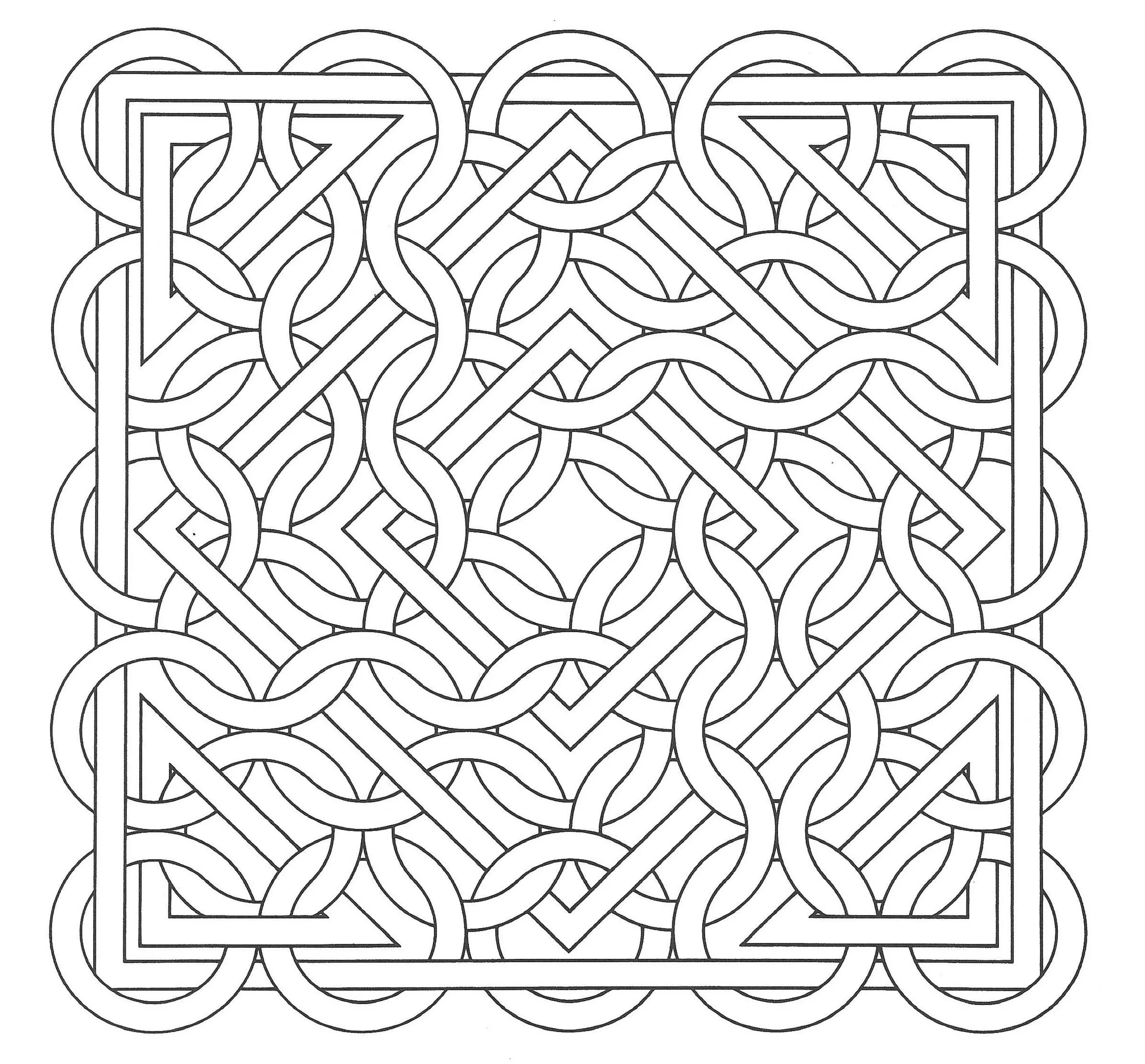 Op art jean larcher - 15 (Printable Optical Illusions (Op Art) Coloring Page for adults)
