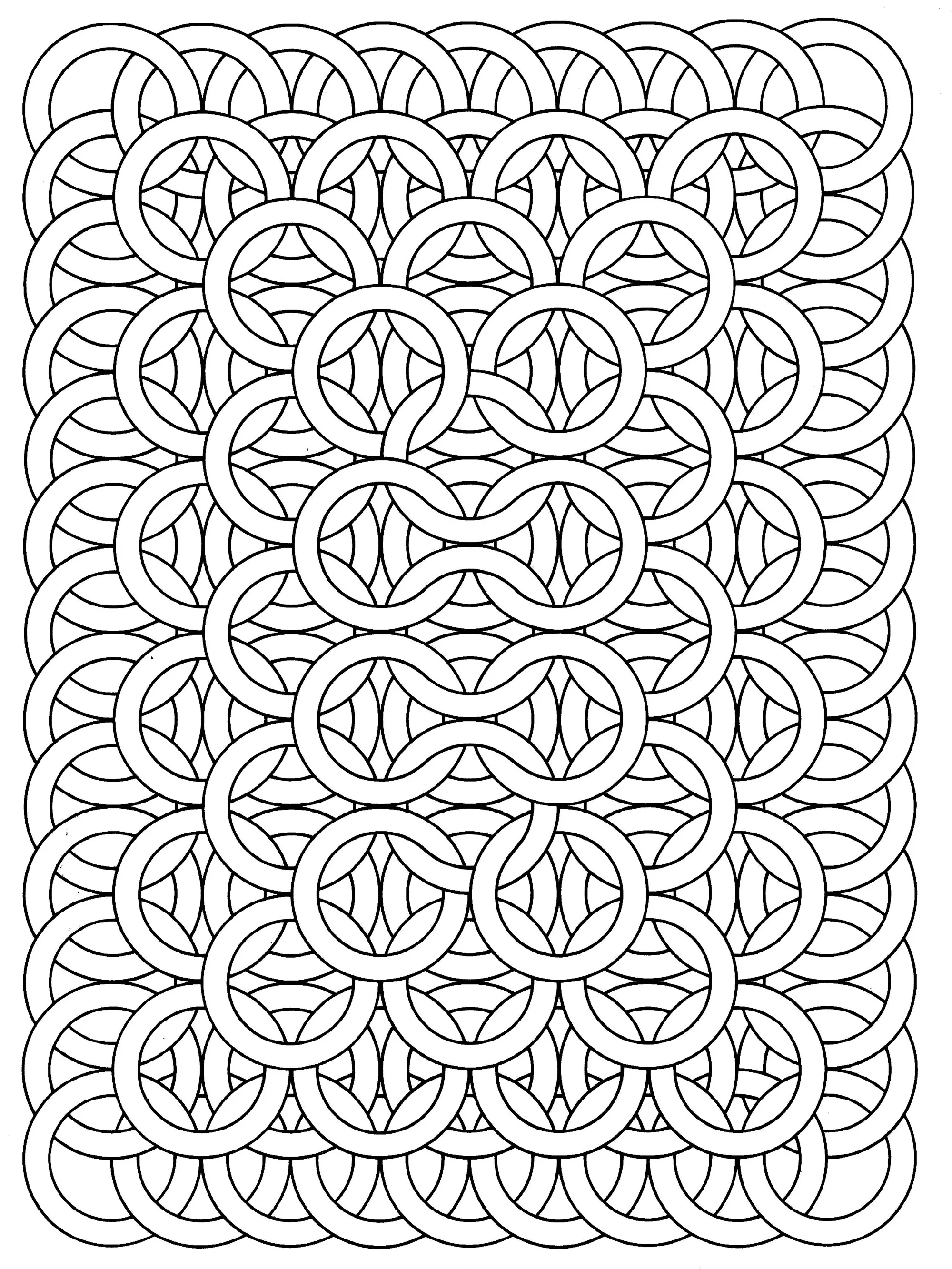 Op art jean larcher - 17 (Printable Optical Illusions (Op Art) Coloring Page for adults)