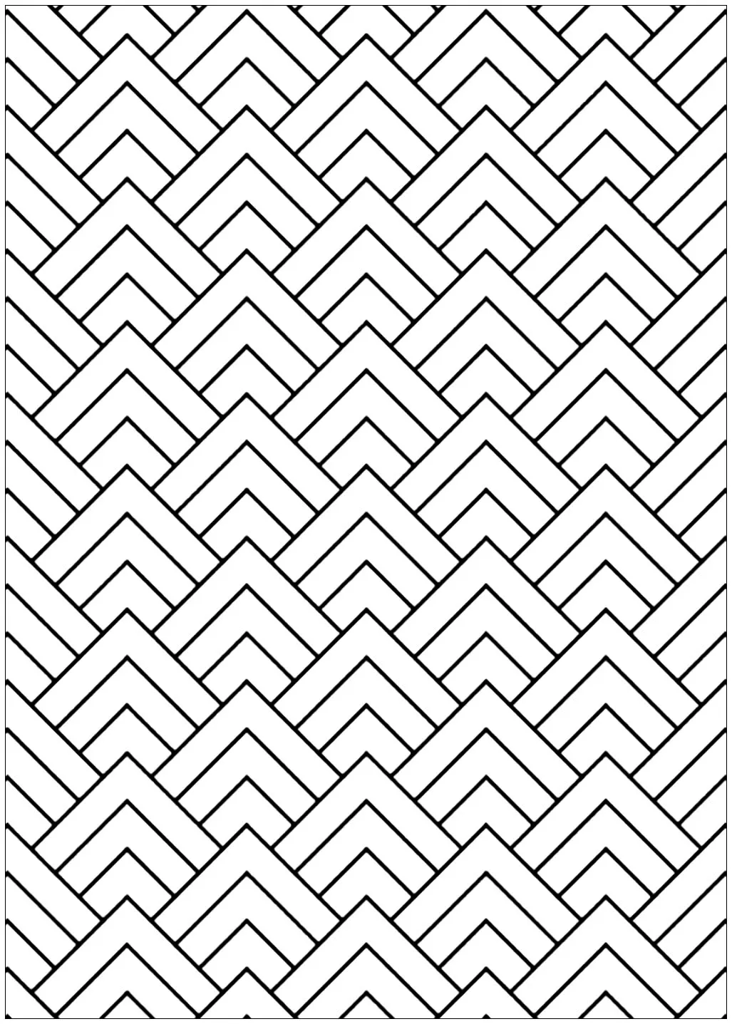 Triangular shapes (Printable Optical Illusions (Op Art) Coloring Page for adults)