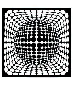 Op art illusion optique rond