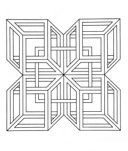 Optical illusion . .. with style (Optical Illusions (Op Art) Coloring Page)