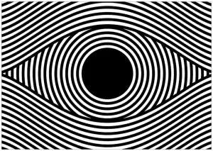 Op art eye landscape format