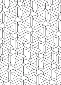 Op art relief illusion