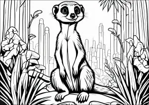 Meerkat in the desert