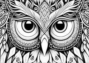 Pretty Owl To Color