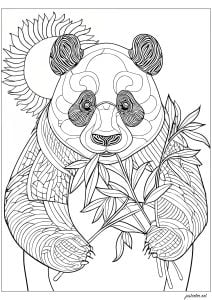 Panda Eating Bamboo, Standing