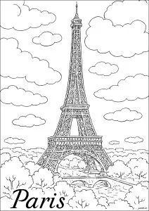 The great Eiffel Tower, symbol of Paris