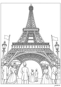 Inauguration of the Eiffel Tower in Paris, March 31, 1889