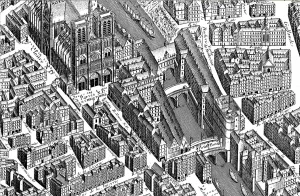 Neighborhood of Notre Dame in Paris