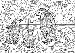 Polar Trio on the Ice Floe
