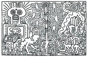 coloring-adult-keith-haring-2