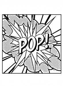 coloring-page-adult-pop-roy-lichtenstein