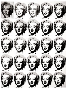 Andy Warhol - Twenty-Five Colored Marilyns Revisited (Pop Art Coloring Page)