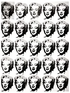 Andy Warhol - Shot Sage Blue Marilyn - Pop Art Coloring Pages