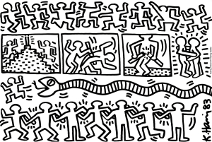 coloring-difficult-keith-haring