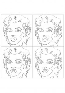 Andy Warhol - Shot Sage Blue Marilyn (version with four portraits)