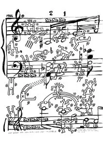 Poster project for the Montreux Jazz Festival (1986) by Andy Warhol and Keith Haring