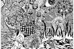 coloring-page-adult-psychedelic-patterns-hidden-cat