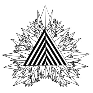Mystical triangle (Psychedelic Coloring Page)